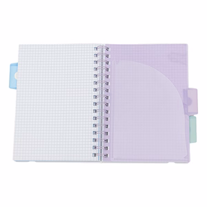 Spirálfüzet vonalas ASTRA PAP A/5 100 lapos perforált színregiszteres Ombre Pasztell