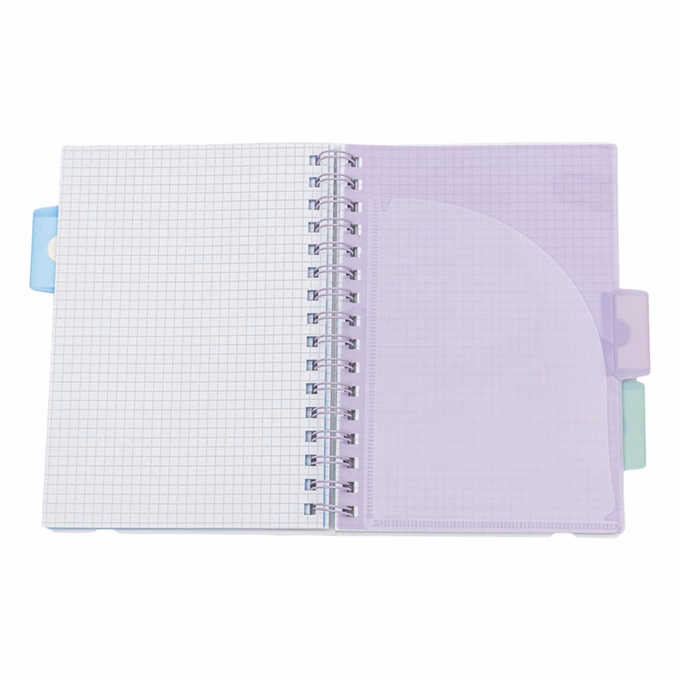 Spirálfüzet vonalas ASTRA PAP A/5 100 lapos perforált színregiszteres Ombre Pasztell