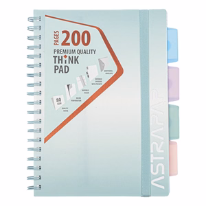 Spirálfüzet vonalas ASTRA PAP B/5 100 lapos perforált színregiszteres Ombre Pasztell