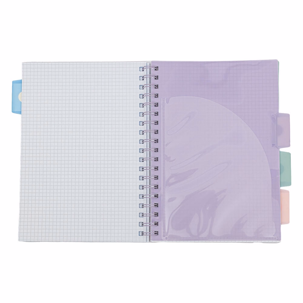 Spirálfüzet vonalas ASTRA PAP B/5 100 lapos perforált színregiszteres Ombre Pasztell