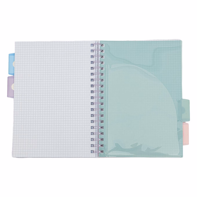 Spirálfüzet vonalas ASTRA PAP B/5 100 lapos perforált színregiszteres Ombre Pasztell