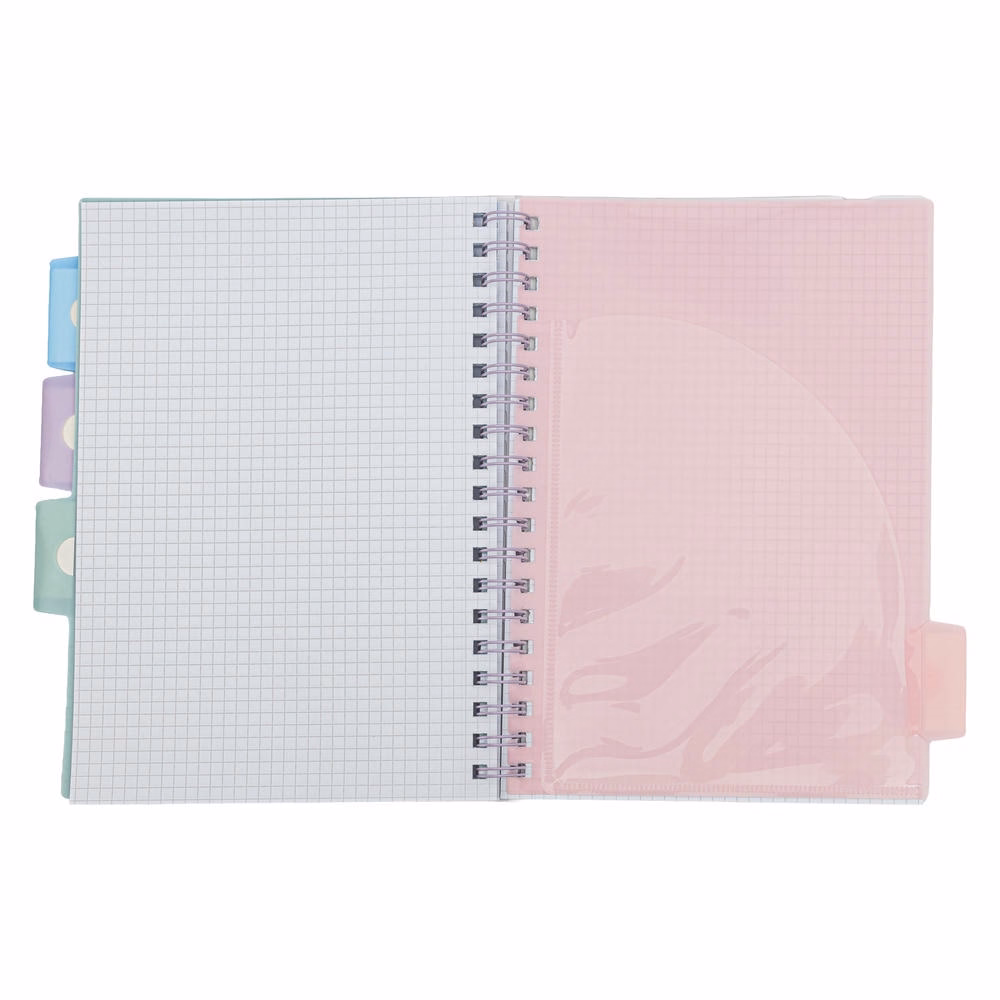 Spirálfüzet vonalas ASTRA PAP B/5 100 lapos perforált színregiszteres Ombre Pasztell