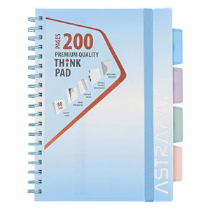 Spirálfüzet vonalas ASTRA PAP B/5 100 lapos perforált színregiszteres Ombre Pasztell