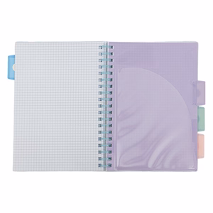 Spirálfüzet vonalas ASTRA PAP B/5 100 lapos perforált színregiszteres Ombre Pasztell