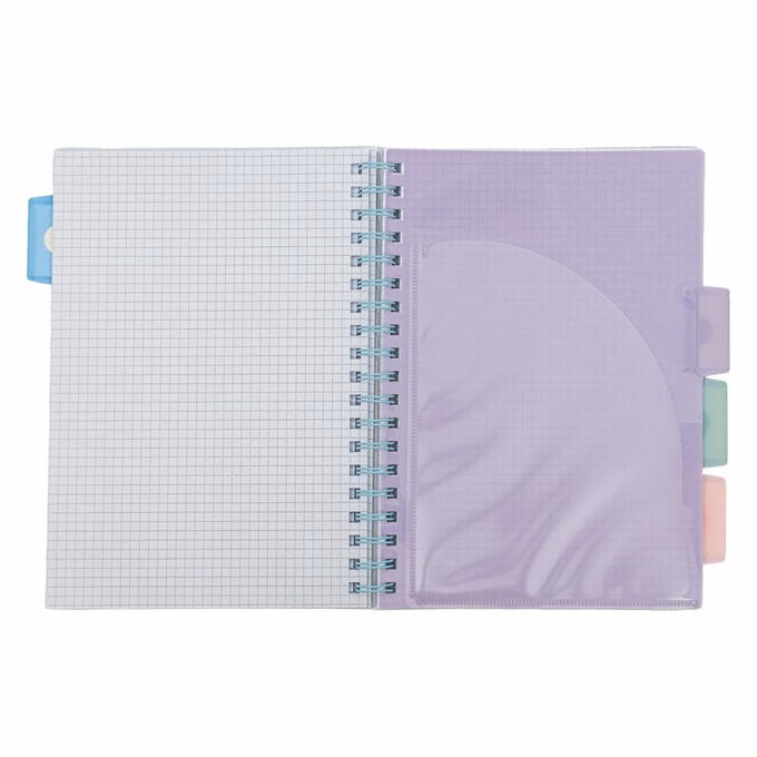 Spirálfüzet vonalas ASTRA PAP B/5 100 lapos perforált színregiszteres Ombre Pasztell