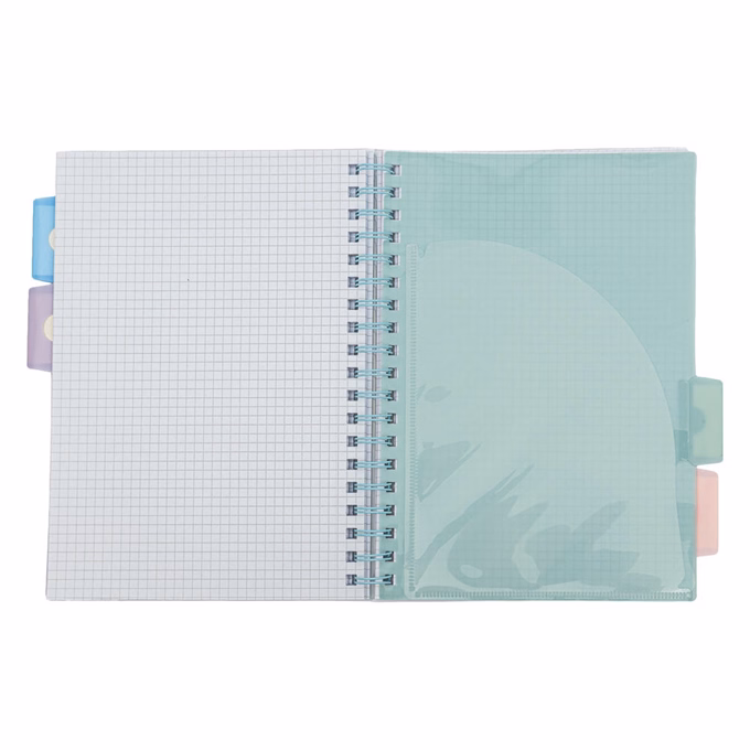 Spirálfüzet vonalas ASTRA PAP B/5 100 lapos perforált színregiszteres Ombre Pasztell