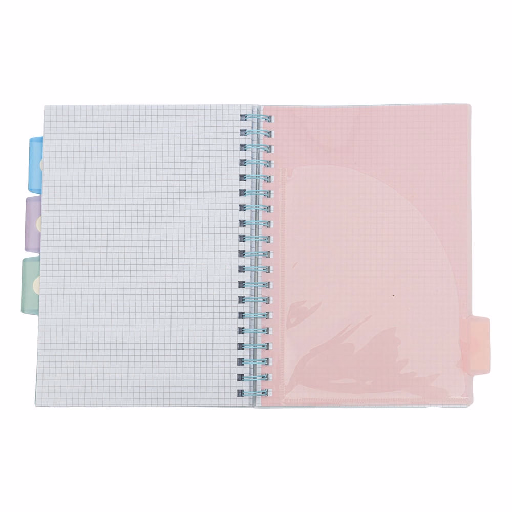 Spirálfüzet vonalas ASTRA PAP B/5 100 lapos perforált színregiszteres Ombre Pasztell