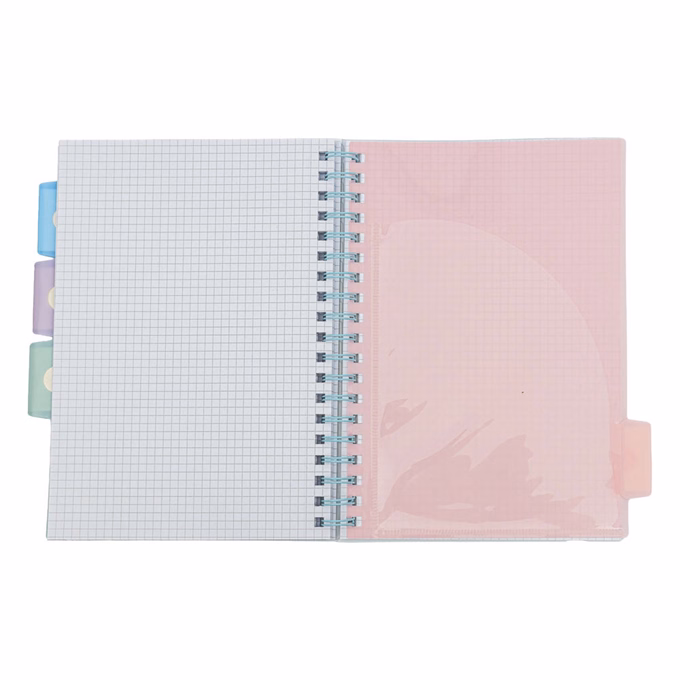 Spirálfüzet vonalas ASTRA PAP B/5 100 lapos perforált színregiszteres Ombre Pasztell