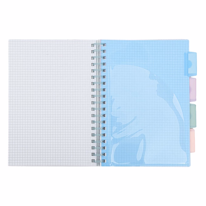 Spirálfüzet vonalas ASTRA PAP B/5 100 lapos perforált színregiszteres Ombre Pasztell