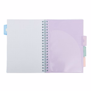 Spirálfüzet vonalas ASTRA PAP B/5 100 lapos perforált színregiszteres Ombre Pasztell