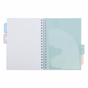 Spirálfüzet vonalas ASTRA PAP B/5 100 lapos perforált színregiszteres Ombre Pasztell