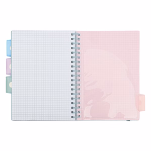 Spirálfüzet vonalas ASTRA PAP B/5 100 lapos perforált színregiszteres Ombre Pasztell