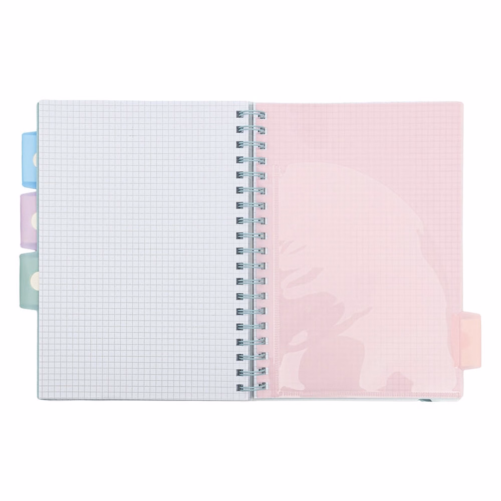 Spirálfüzet vonalas ASTRA PAP B/5 100 lapos perforált színregiszteres Ombre Pasztell