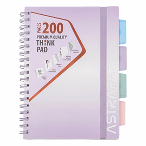 Spirálfüzet vonalas ASTRA PAP B/5 100 lapos perforált színregiszteres Ombre Pasztell