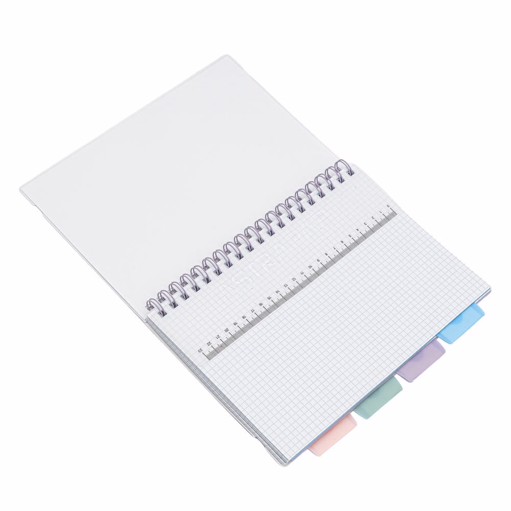 Spirálfüzet vonalas ASTRA PAP B/5 100 lapos perforált színregiszteres Ombre Pasztell