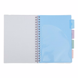 Spirálfüzet vonalas ASTRA PAP B/5 100 lapos perforált színregiszteres Ombre Pasztell