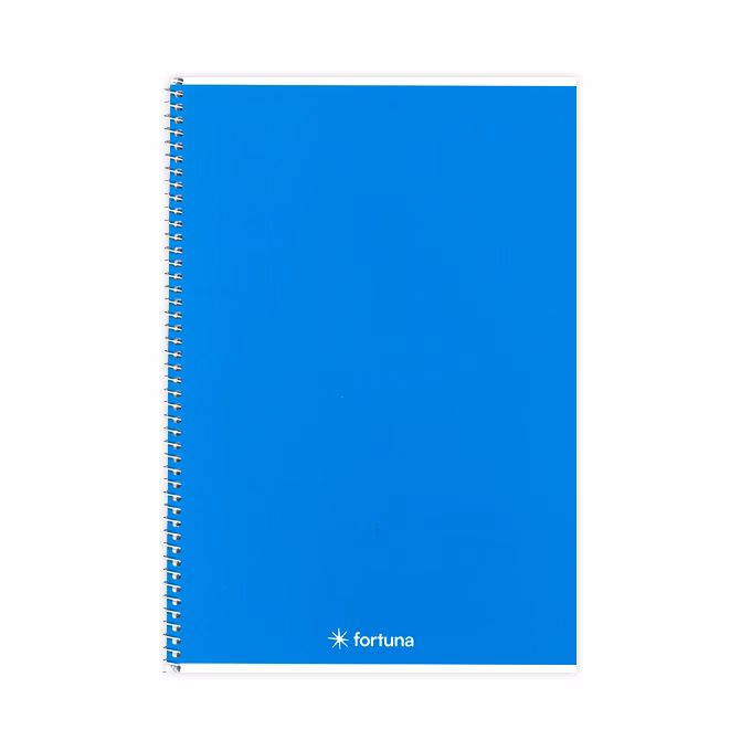 Spirálfüzet vonalas FORTUNA Monocolor A/4 70 lapos kék