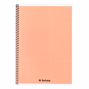 Spirálfüzet vonalas FORTUNA Monocolor A/4 70 lapos pasztell barack