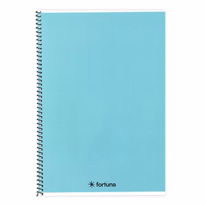 Spirálfüzet vonalas FORTUNA Monocolor A/4 70 lapos pasztell kék