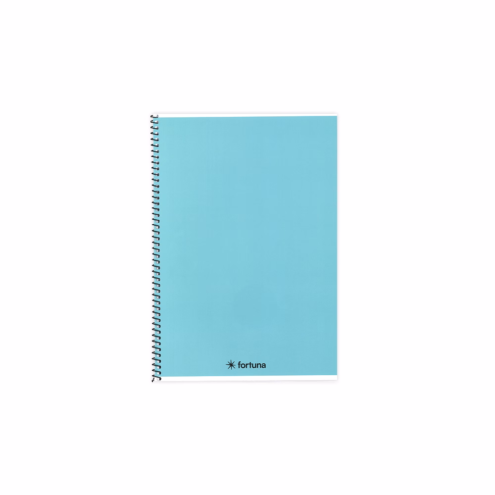 Spirálfüzet vonalas FORTUNA Monocolor A/4 70 lapos pasztell kék