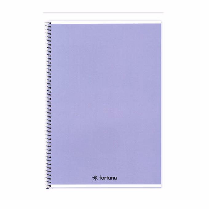 Spirálfüzet vonalas FORTUNA Monocolor A/4 70 lapos pasztell lila