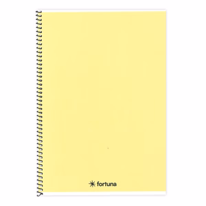 Spirálfüzet vonalas FORTUNA Monocolor A/4 70 lapos pasztell sárga