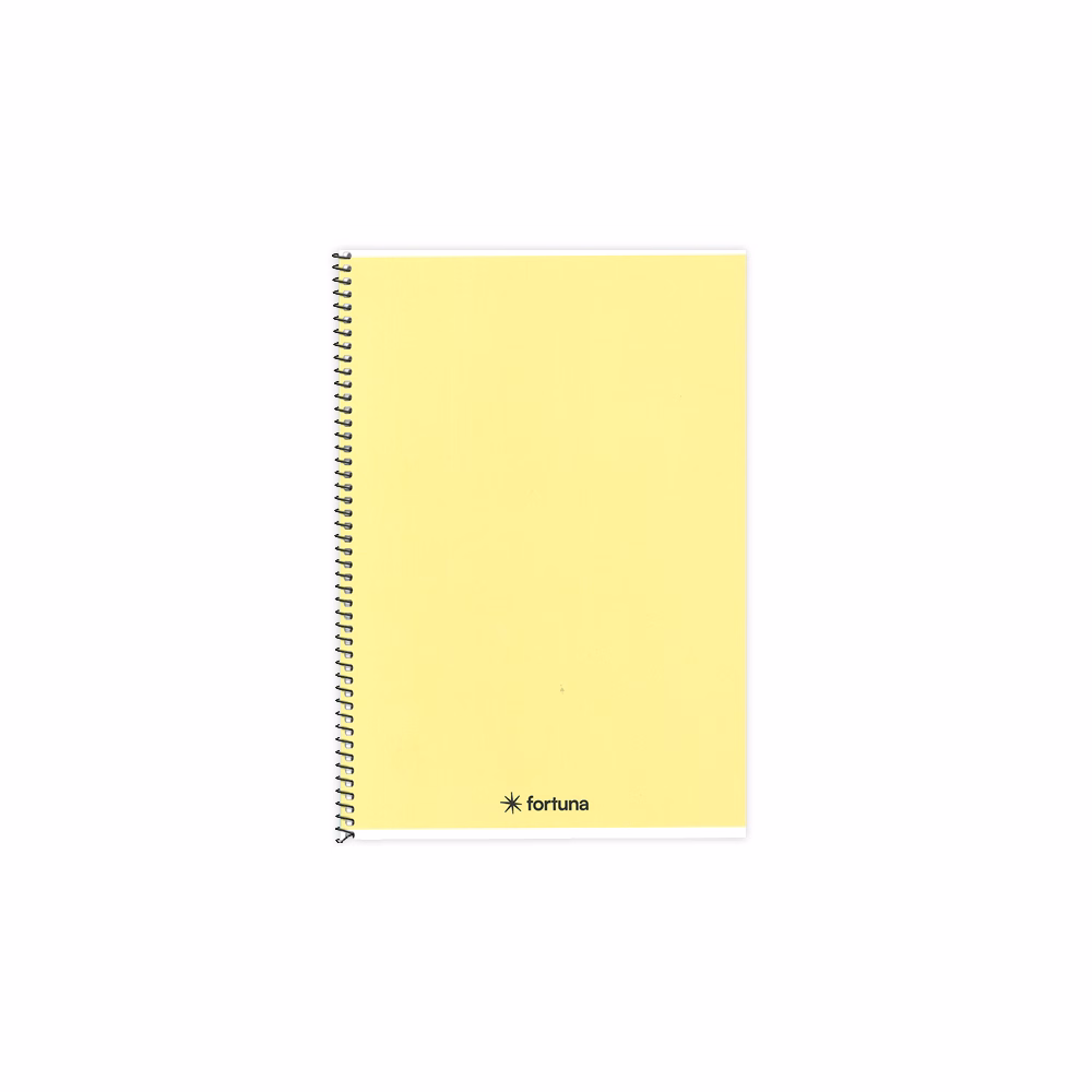 Spirálfüzet vonalas FORTUNA Monocolor A/4 70 lapos pasztell sárga