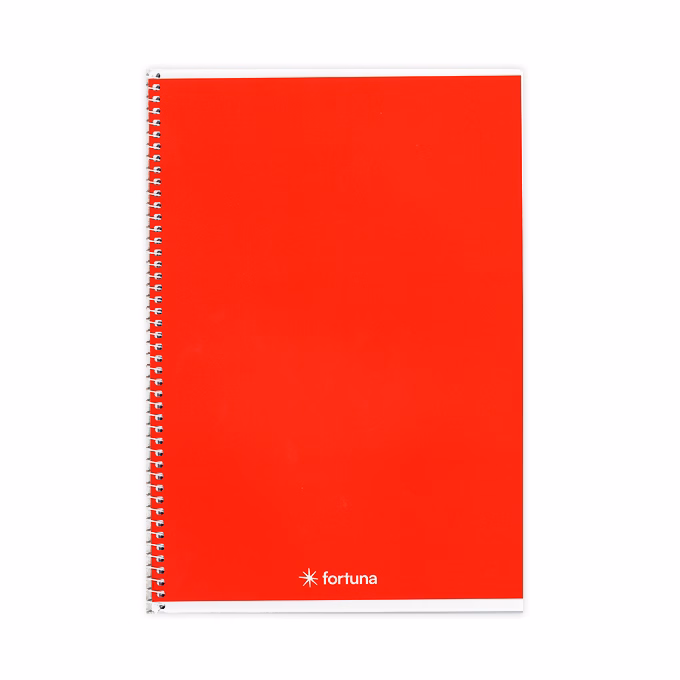 Spirálfüzet vonalas FORTUNA Monocolor A/4 70 lapos piros
