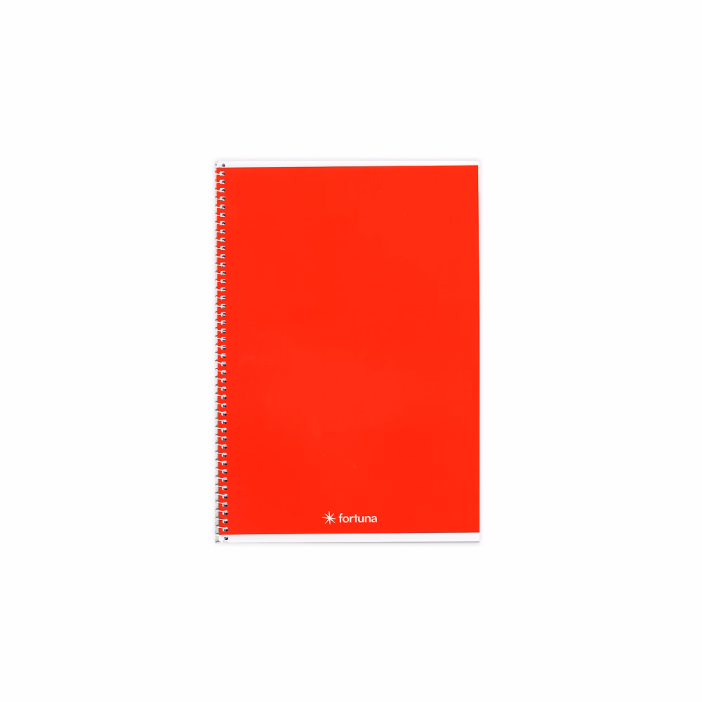 Spirálfüzet vonalas FORTUNA Monocolor A/4 70 lapos piros