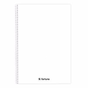 Spirálfüzet vonalas FORTUNA Monocolor A/5 70 lapos fehér