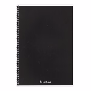 Spirálfüzet vonalas FORTUNA Monocolor A/5 70 lapos fekete
