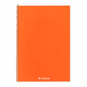 Spirálfüzet vonalas FORTUNA Monocolor A/5 70 lapos narancssárga