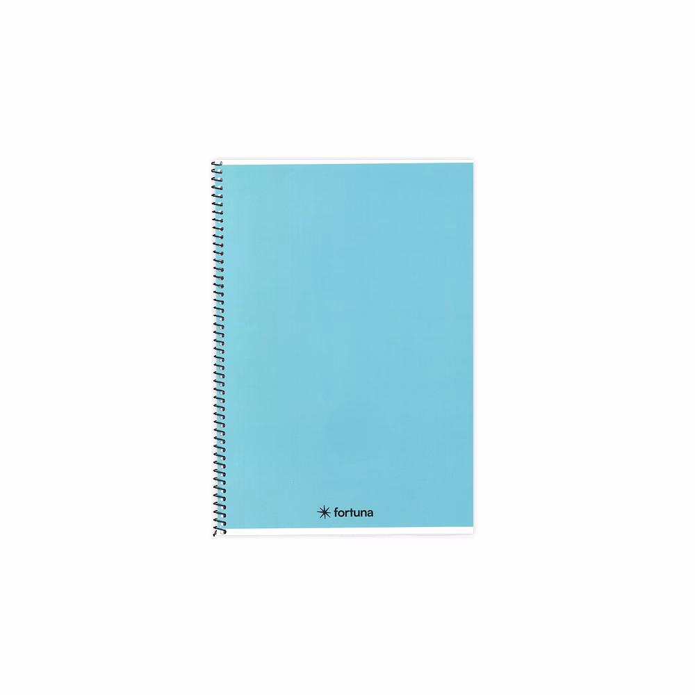Spirálfüzet vonalas FORTUNA Monocolor A/5 70 lapos pasztell kék