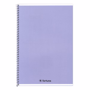 Spirálfüzet vonalas FORTUNA Monocolor A/5 70 lapos pasztell lila