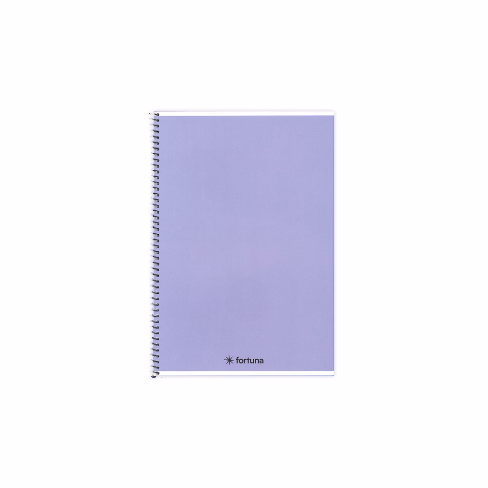 Spirálfüzet vonalas FORTUNA Monocolor A/5 70 lapos pasztell lila