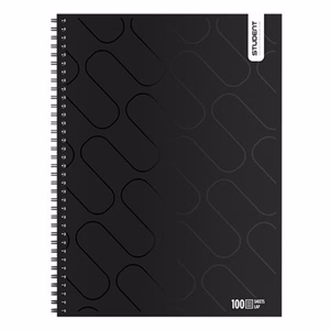 Spirálfüzet vonalas ICO Student Black Prémium A/4 100 lapos