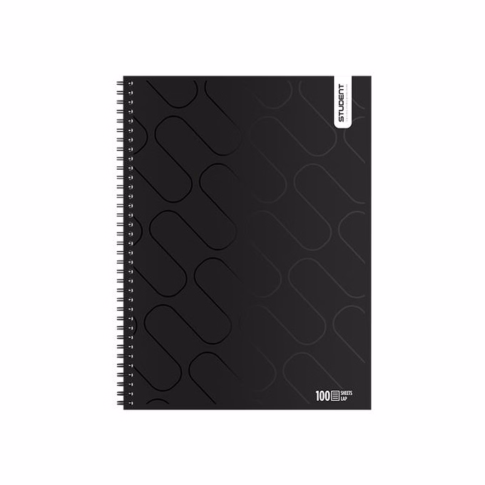 Spirálfüzet vonalas ICO Student Black Prémium A/4 100 lapos