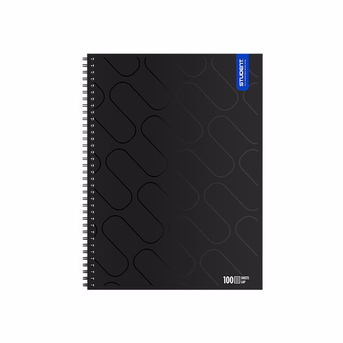 Spirálfüzet vonalas ICO Student Black Prémium A/4 100 lapos