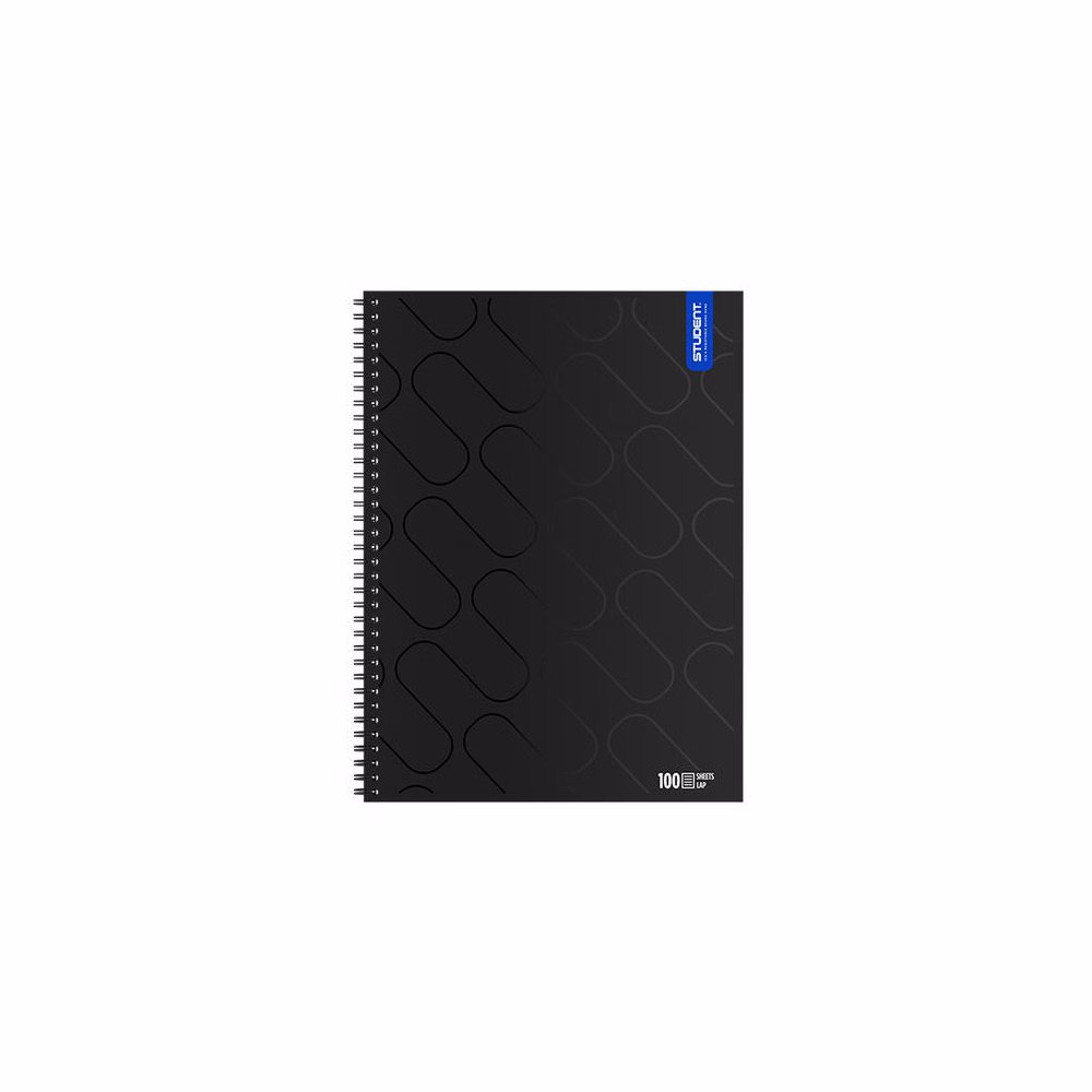 Spirálfüzet vonalas ICO Student Black Prémium A/4 100 lapos