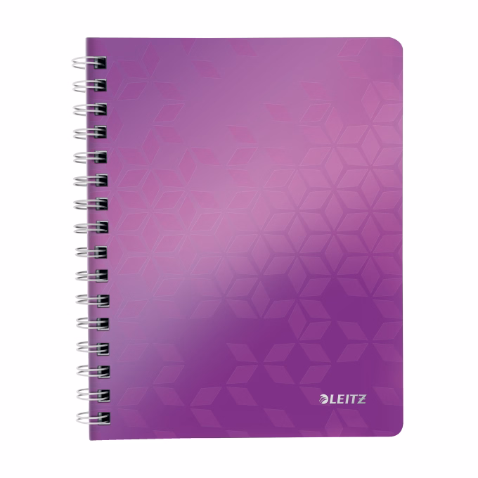Spirálfüzet vonalas LEITZ Wow A/5 80 lapos lila