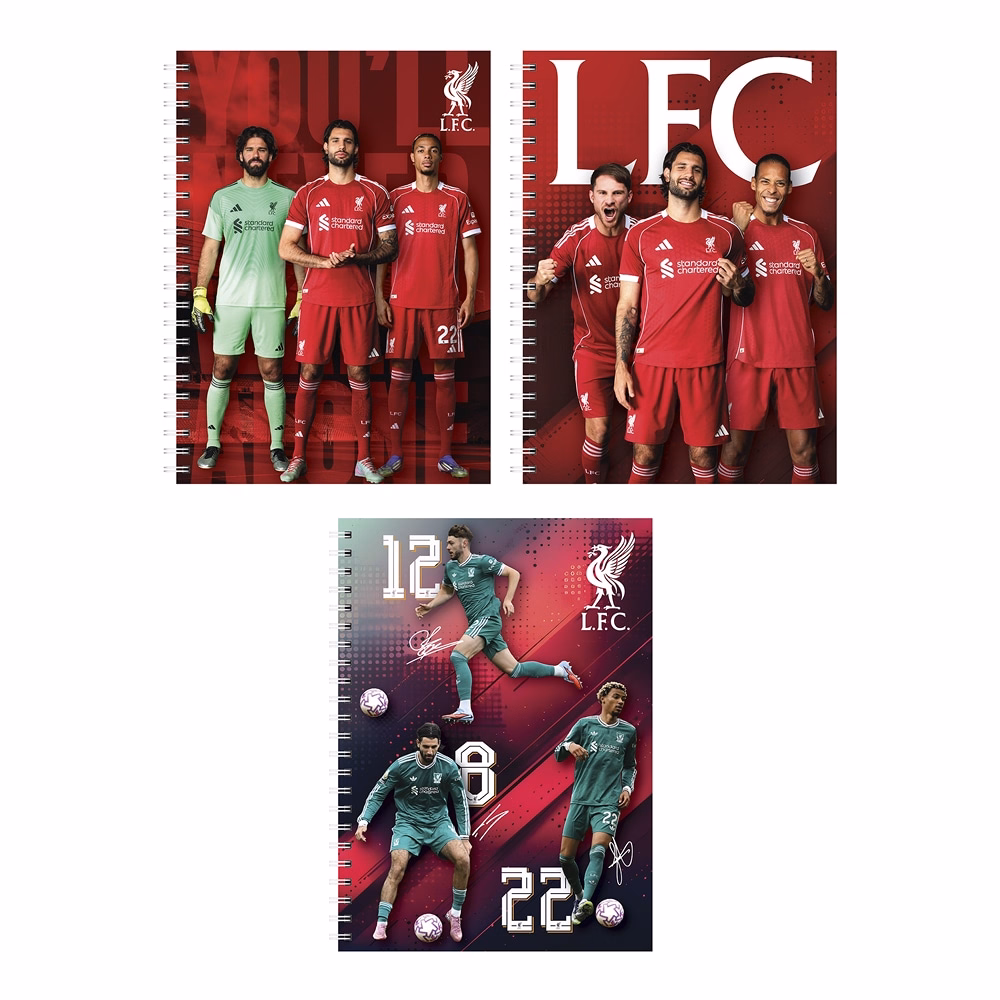 Spirálfüzet vonalas LIVERPOOL A/5 70 lapos