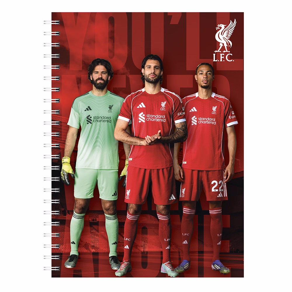 Spirálfüzet vonalas LIVERPOOL A/5 70 lapos