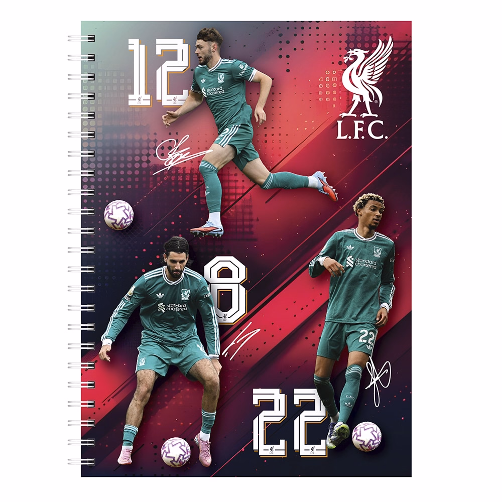 Spirálfüzet vonalas LIVERPOOL A/5 70 lapos