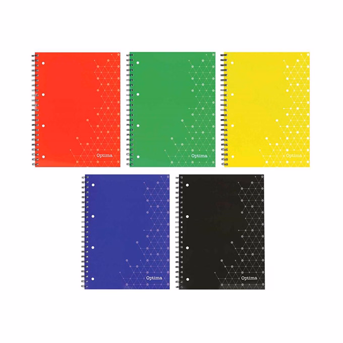 Spirálfüzet vonalas OPTIMA A/5 70 lapos perforált lyukasztott