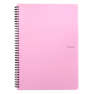 Spirálfüzet vonalas PASTELINI A/4 60 lapos pink