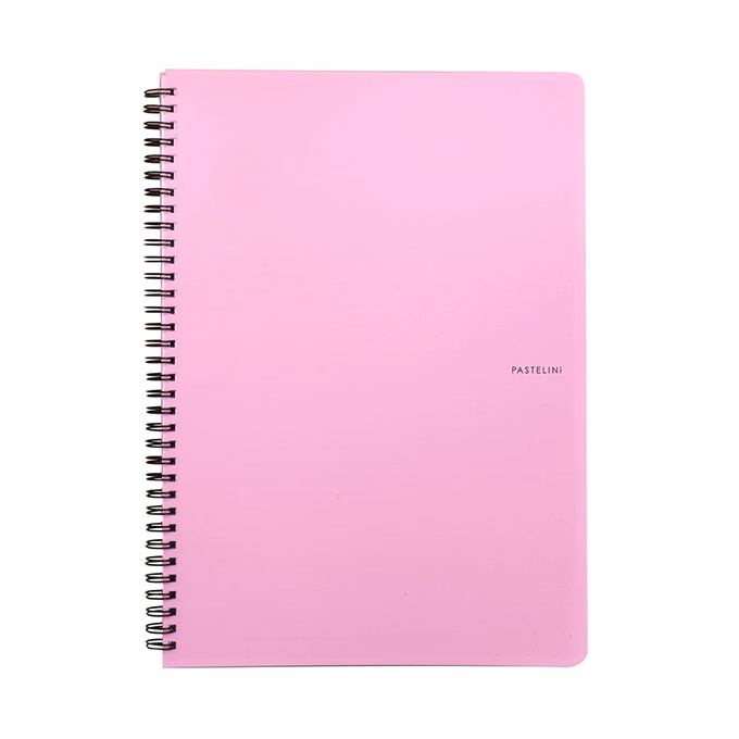 Spirálfüzet vonalas PASTELINI A/4 60 lapos pink