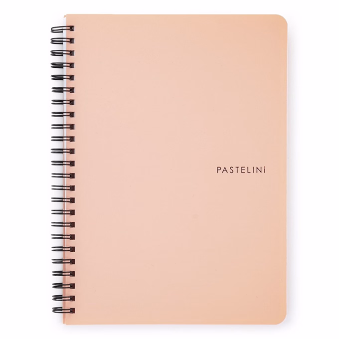 Spirálfüzet vonalas PASTELINI A/5 60 lapos barack