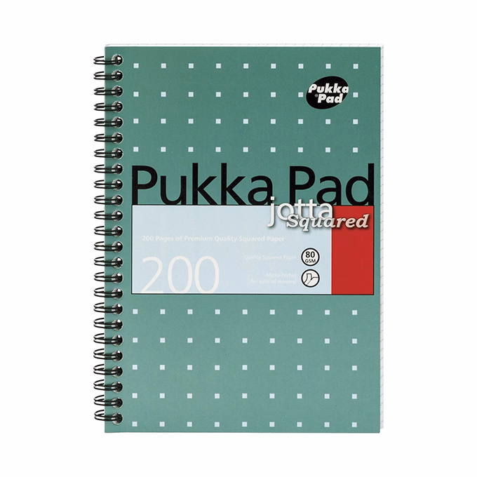 Spirálfüzet vonalas PUKKA PAD A/4 100 lapos Metallic világoskék