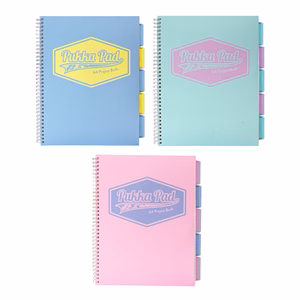Spirálfüzet vonalas PUKKA PAD A/4 100 lapos Pastell regiszteres