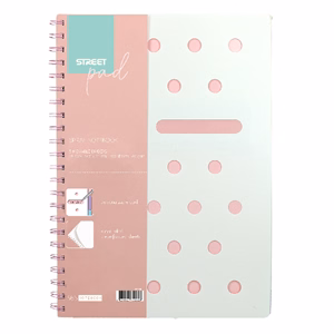Spirálfüzet vonalas STREET Pad A/4 100 lapos pasztell rózsaszín